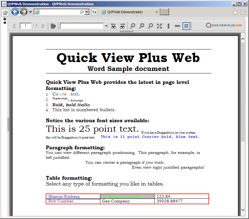 screenshot of Quick View Plus